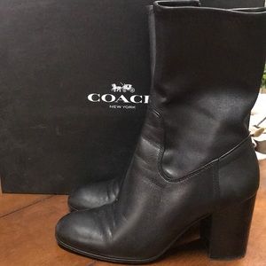 COACH black leather boots